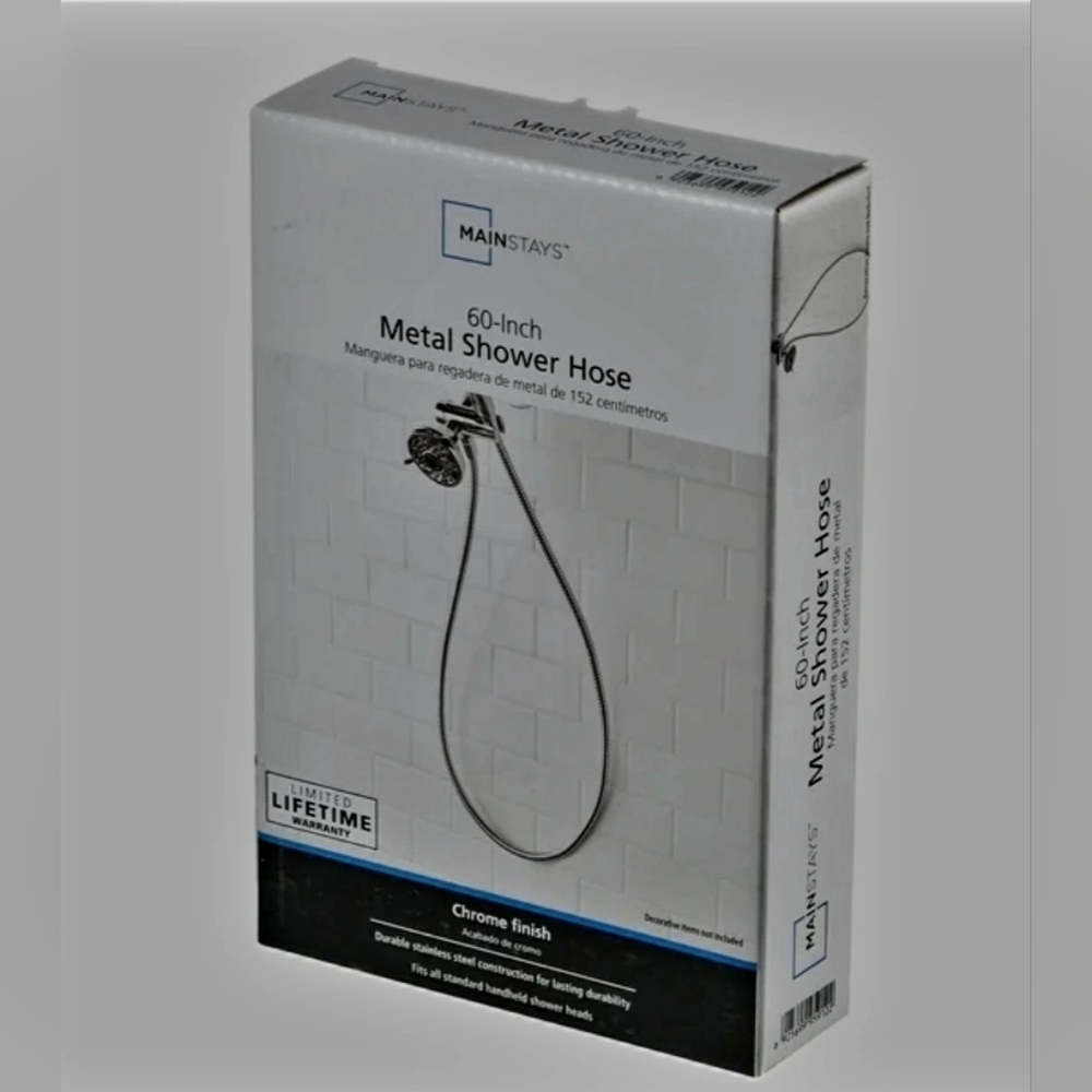 Mainstays Chrome Metal Shower Hose